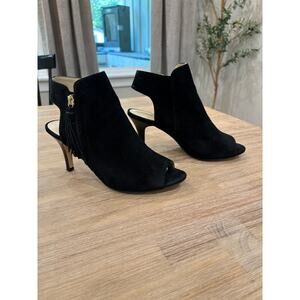 Adrienne Vittadini Suede Black Ankle Bootie - Size 8.5